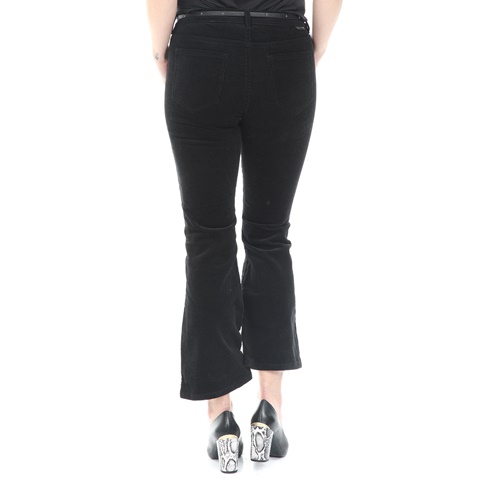 SCOTCH & SODA-Γυναικείο κοτλέ cropped παντελόνι SCOTCH & SODA μαύρο