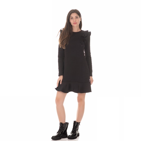 SCOTCH & SODA-Γυναικείο μίνι φόρεμα SCOTCH & SODA Technical sweat dress μαύρο