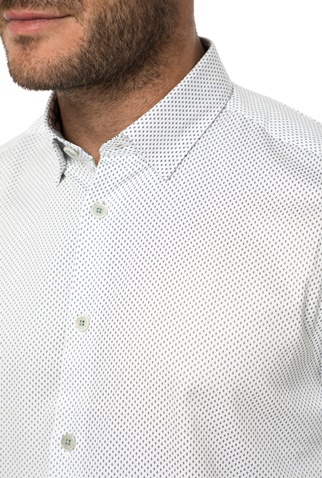 TED BAKER-Ανδρικό μακρυμάνικο πουκάμισο TED BAKER  BOOMTWN LS λευκό