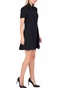 CALVIN KLEIN JEANS-Γυναικείο μίνι κλος φόρεμα FLARED ZIP CALVIN KLEIN JEANS μαύρο