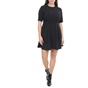 CALVIN KLEIN JEANS-Γυναικείο μίνι φόρεμα CALVIN KLEIN JEANS FLARED SATIN μαύρο