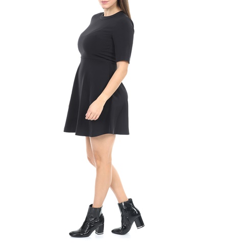 CALVIN KLEIN JEANS-Γυναικείο μίνι φόρεμα CALVIN KLEIN JEANS FLARED SATIN μαύρο