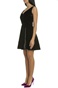 CALVIN KLEIN JEANS-Γυναικείο μίνι φόρεμα FLARED VELVET μαύρο