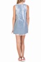 CALVIN KLEIN JEANS-Γυναικείο μίνι φόρεμα DENIM DOUBLE LAYER CALVIN KLEIN JEANS μπλε
