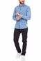 CALVIN KLEIN JEANS-Ανδρικό μακρυμάνικο πουκάμισο CHAMBRAY SLIM FIT μπλε
