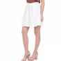 AMERICAN VINTAGE-Γυναικεία μίνι φούστα PIZ107E18 AMERICAN VINTAGE λευκή