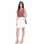 AMERICAN VINTAGE-Γυναικεία μίνι φούστα PIZ107E18 AMERICAN VINTAGE λευκή