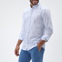 BOSS-Ανδρικό πουκάμισο BOSS Epreppy λευκό μπλε