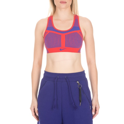 NIKE-Γυναικείο αθλητικό μπουστάκι NIKE FE/NOM FLYKNIT μπλε κόκκινο