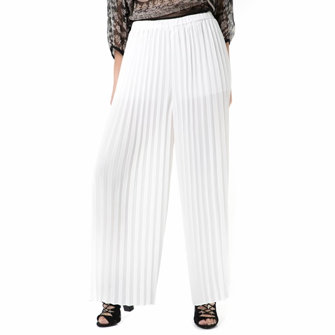 REPLAY-Γυναικεία πλισέ παντελόνα Replay λευκή