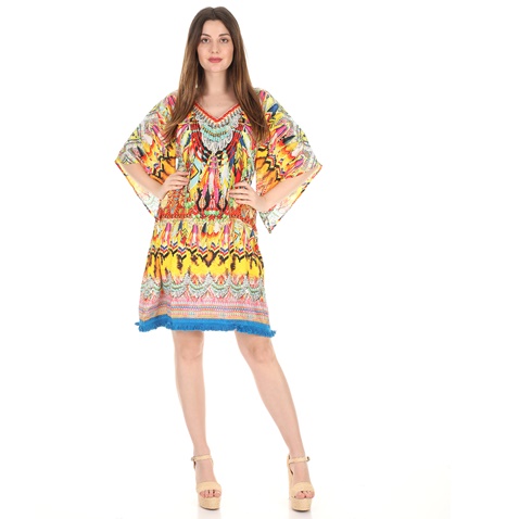 RUBY YAYA-Γυναικείο μίνι φόρεμα RUBY YAYA Apache Gucci με μοτίβο