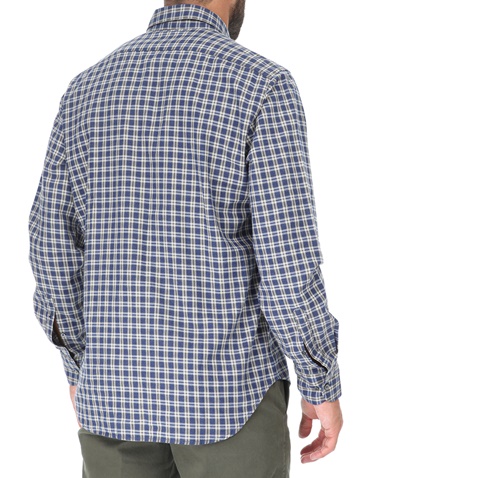 BROOKSFIELD-Ανδρικό πουκάμισο BROOKSFIELD SLIM FIT μπλε γκρι