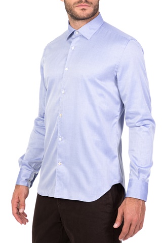 BROOKSFIELD-Ανδρικό μακρυμάνικο πουκάμισο BROOKSFIELD γαλάζιο