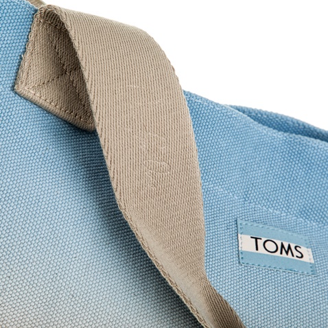 TOMS-Γυναικεία τσάντα ώμου TOMS γαλάζια-μπεζ 