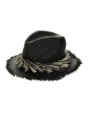 ECHO-Γυναικείο ψάθινο καπέλο ECHO MANGROVE μαύρο 