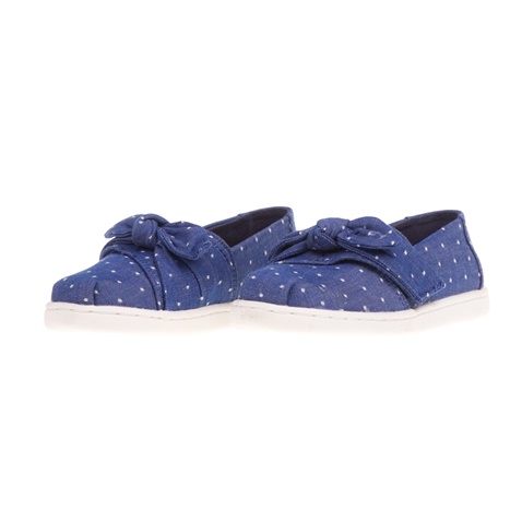 TOMS-Βρεφικά slip-ons TOMS BLUE DOT CHMBRY/BOW μπλε 