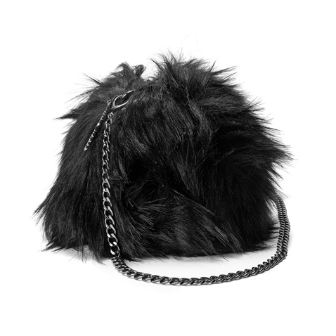 FOLLI FOLLIE-Γυναικεία τσάντα ώμου FOLLI FOLLIE μαύρη