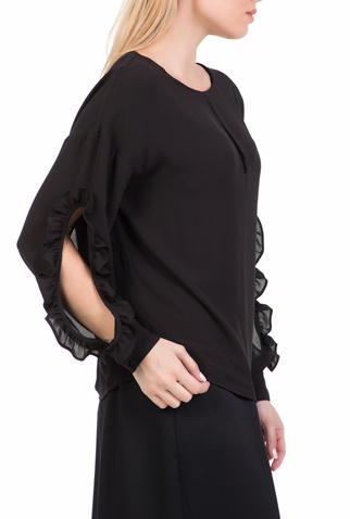 GUESS-Γυναικεία μακρυμάνικη μπλούζα GUESS ADOLFINA μαύρη