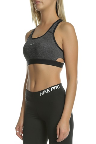 NIKE-Γυναικείο αθλητικό μπουστάκι NIKE CLASSIC SPARKLE BRA γκρι