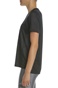 NIKE-Γυναικεία κοντομάνικη μπλούζα NIKE MILER TOP SS METALLIC μαύρη