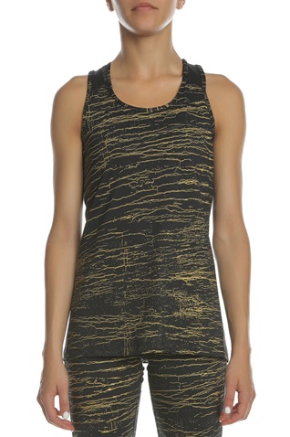 NIKE-Γυναικεία αμάνικη μπλούζα NIKE TANK VCTRY MTLC CRCKL μαύρη-χρυσή