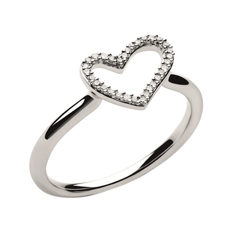 LINKS OF LONDON-Ασημένιο δαχτυλίδι Heart με καρδιά - μέγεθος 53