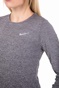 NIKE-Γυναικεία μακρυμάνικη μπλούζα για τρέξιμο Nike Medalist γκρι