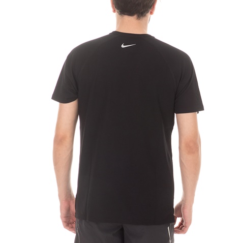 NIKE-Ανδρικό t-shirt NIKE MILER WAFFLE SS TOP GX μαύρο