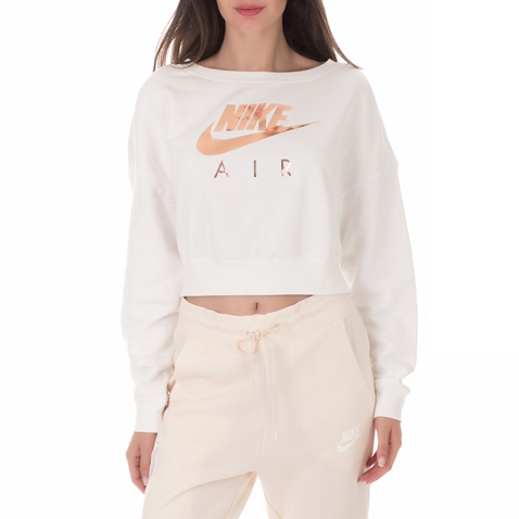 NIKE-Γυναικεία φούτερ μπλούζα NIKE AIR RALLY CREW λευκή
