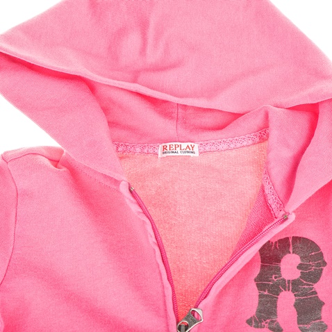 REPLAY-Παιδική κοριτσίστικη φούτερ ζακέτα Replay ροζ