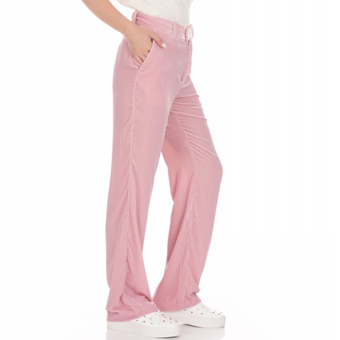 JUICY COUTURE-Γυναικεία παντελόνα JUICY COUTURE VELVET ροζ