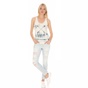DEVERGO JEANS-Γυναικεία μπλούζα DEVERGO JEANS λευκή-μπλε