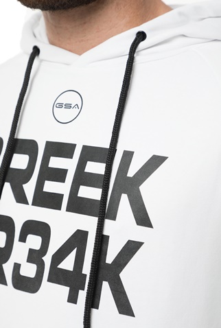 GSA-Ανδρική φούτερ μπλούζα GSA GREEK FREAK SUPERCOTTON λευκή