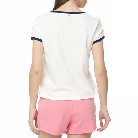 BILLABONG-Γυναικείο t-shirt  BILLABONG CONTRAST RINGER λευκό