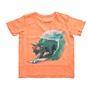 QUIKSILVER-Αγορίστικη κοντομάνικη μπλούζα GET OFF πορτοκαλί με στάμπα 
