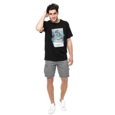 QUIKSILVER-Ανδρικό t-shirt με στάμπα QUIKSILVER DAWATER μαύρο
