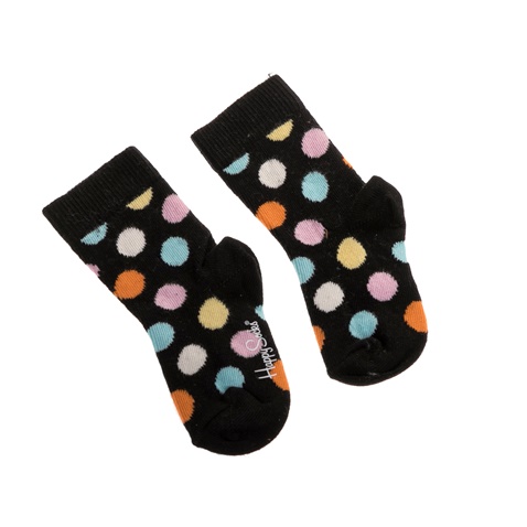 HAPPY SOCKS-Παιδικές κάλτσες KIDS BIG DOT μαύρες με πουά print