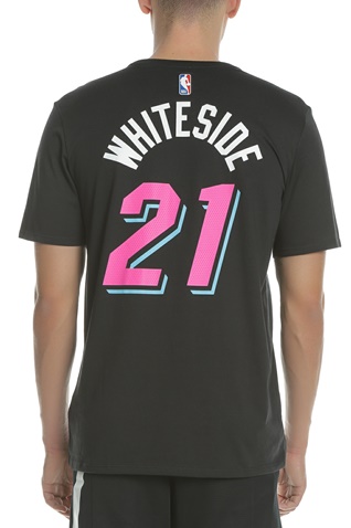 NIKE-Ανδρική κοντομάνικη μπλούζα Nike NBA Miami Heat 'City Edition' μαύρη