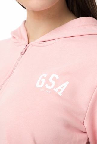 GSA-Γυναικεία φούτερ ζακέτα GSA GLORY ZIPPER HOODIE ροζ 