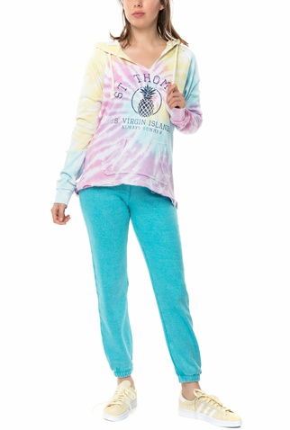 OCEAN DRIVE-Γυναικεία φούτερ μπλούζα NEW BURNOUT TIE DYE πολύχρωμη 