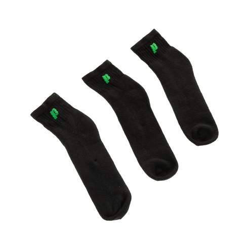 PRINCE-Σετ unisex μεσαίες κάλτσες Prince Classic Uni Quarter μαύρες
