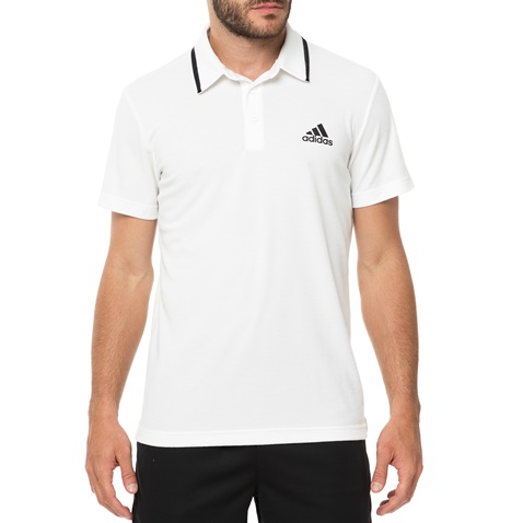 adidas performance-Ανδρική αθλητική πόλο μπλούζα για τέννις ESSEX λευκή