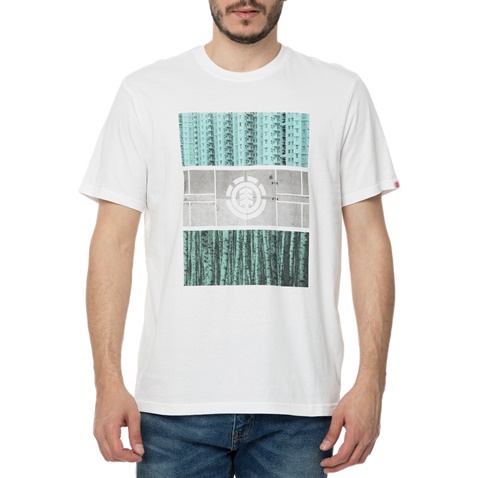 ELEMENT-Ανδρικό t-shirt ELEMENT PARALLEL λευκό με στάμπα