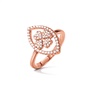 FOLLI FOLLIE-Γυναικείο ασημένιο δαχτυλίδι FOLLI FOLLIE HEART4HEART MATI ροζ χρυσό