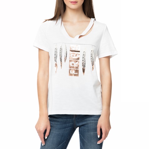 FOUR ANGELS-Γυναικείο t-shirt FOUR ANGELS λευκό με στάμπα
