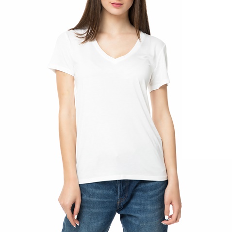 LEVI'S-Γυναικείο t-shirt  LEVI'S PERFECT V NECK TEE λευκό