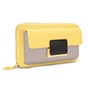 FOLLI FOLLIE-Γυναικείο μεγάλο πορτοφόλι με φερμουάρ FOLLI FOLLIE κίτρινο