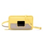 FOLLI FOLLIE-Γυναικείο μεγάλο πορτοφόλι με φερμουάρ FOLLI FOLLIE κίτρινο