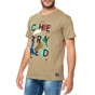 GREENWOOD-Ανδρική κοντομάνικη μπλούζα GREENWOOD λαδί 