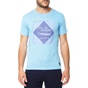 GREENWOOD-Ανδρική κοντομάνικη μπλούζα GREENWOOD γαλάζια 